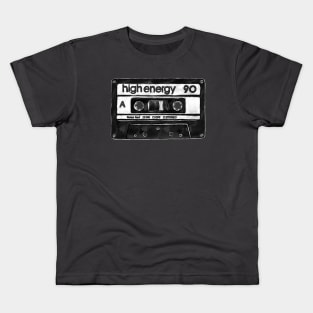 Retro Cassette Tape, High Energy 90 Kids T-Shirt